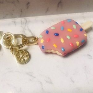 Tory Burch ice cream keychain